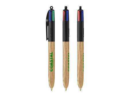BIC® 4 Colours Wood Style with Lanyard bedrucken