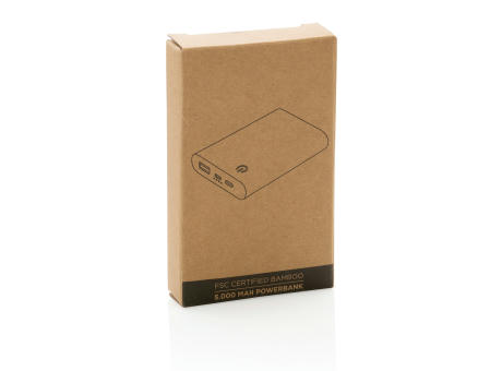 Product image 5.000mAh Bambus-Powerbank bedrucken