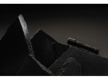 Große Gear X Taschenlampe aus RCS recycelt. Alu mit USB-Akku Werbeartikel