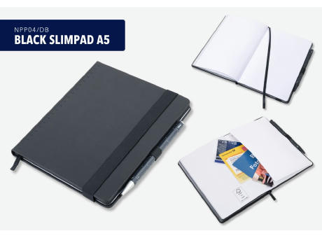 TROIKA Notizblock BLACK SLIMPAD A5 Werbeartikel