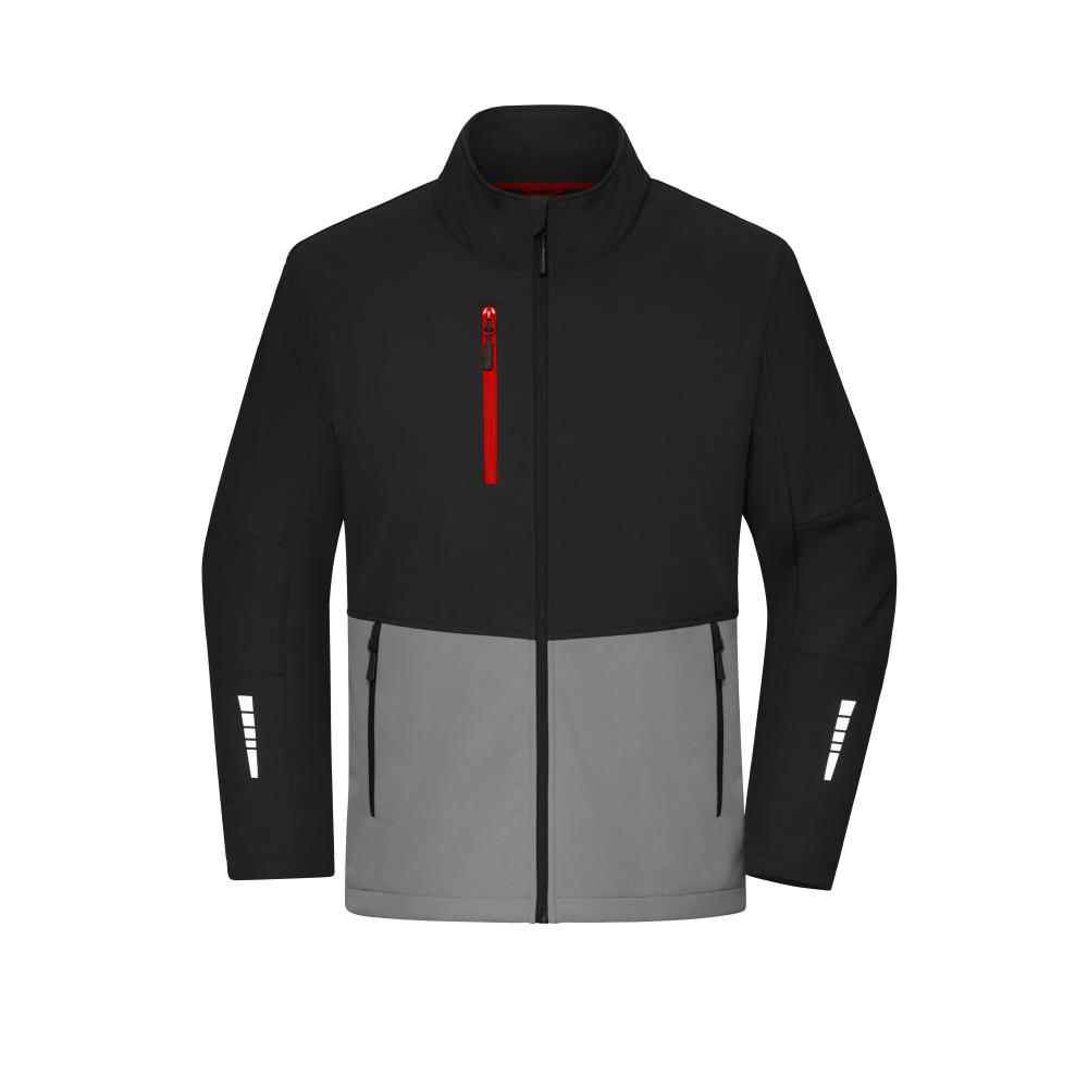 Workwear Softshell Jacket - Funktionelle Softshelljacke mit farblich abgesetzten Details Werbeartikel
