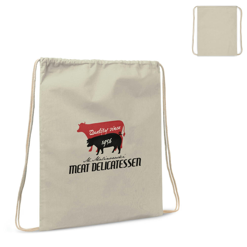 Product image Kordelzugbeutel baumwolle OEKO-TEX® 140g/m² 35x45cm Werbeartikel
