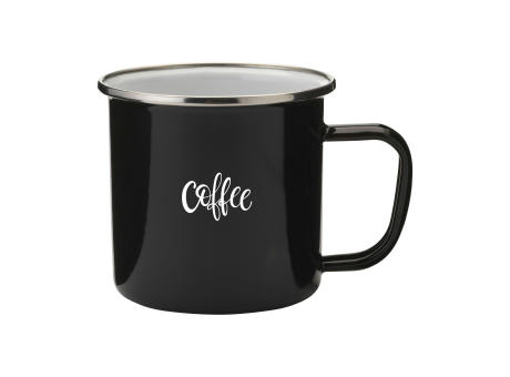 Product image Retro Silver Emaille Tasse 350 ml Werbeartikel