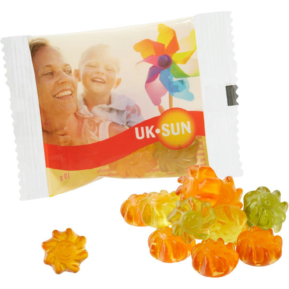 Product image Veganes Wohlfühlfruchtgummi mit Aloe Vera im kompostierbaren Tütchen Werbeartikel