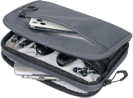 TROIKA Kabeltasche BLUE CYCLE TECH POUCH 2 Werbeartikel