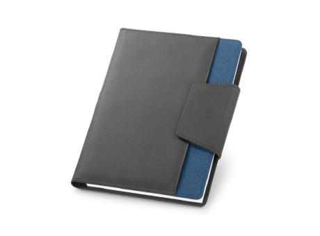 Product image RUSSEL. Notizbuch A5 aus PU und Polyestergewebe mit Magnetverschluss mit unbedruckte Seiten Werbeartikel