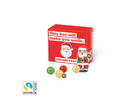 Santa Werbebox mit Fairtrade® Schokolade Werbeartikel