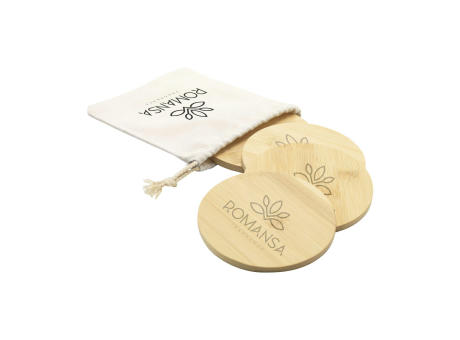 Product image Bamboo Coaster Set Untersetzern Werbeartikel