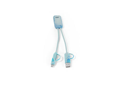 BERNERS. Superschnelles 6-in-1-USB-Kabel aus recyceltem PET (100% rPET) Werbeartikel