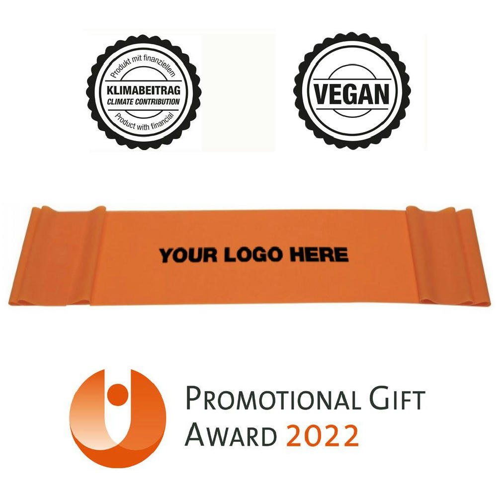 Product image Fitnessband orange (leicht) - nachhaltig & vegan - ab 400 St. Werbeartikel