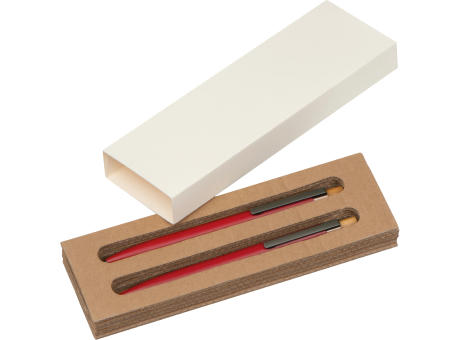 Schreibset mit Kugelschreiber und Druckbleistift aus recyceltem Aluminium  Werbeartikel