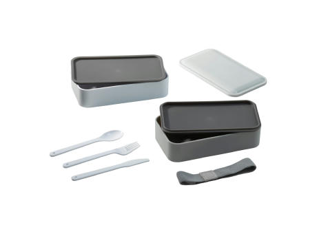 Bento box mit Besteck 1250ml Werbeartikel