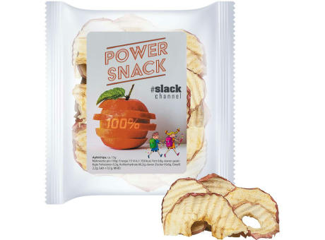 Apfelchips, ca. 15g, Express Maxi-XL-Tüte mit Etikett Werbeartikel