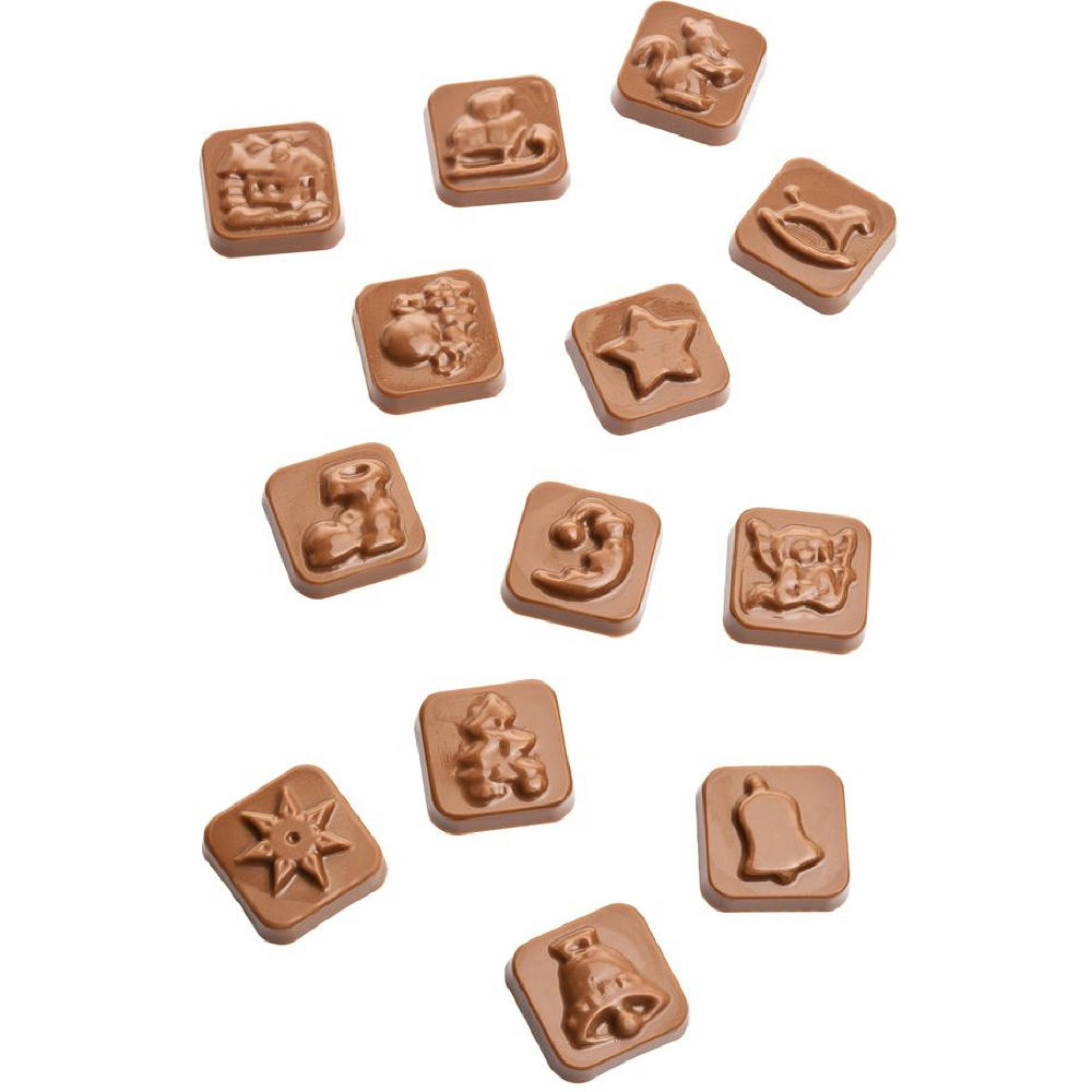 Wand Adventskalender Standardmotiv,   75 g, Inhalt: Callebaut Vollmilch Schokolade Kalender Werbeartikel