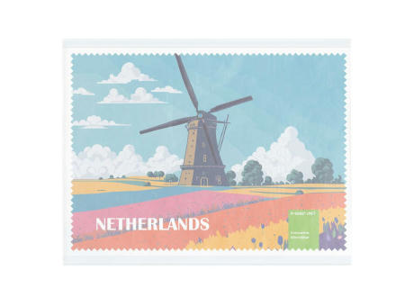 Product image POLYCLEAN rPET Brillenputztuch 21x15 cm im Pergaminbeutel, All-Inclusive-Paket Werbeartikel