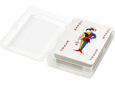 Kartenspiel in transparenter PET Box Victoria Werbeartikel