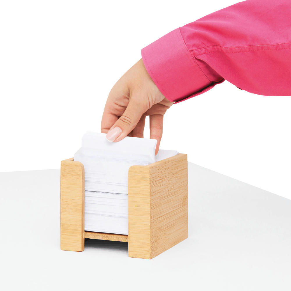 NEVER FORGET BAMBOO - Zettelbox Werbeartikel