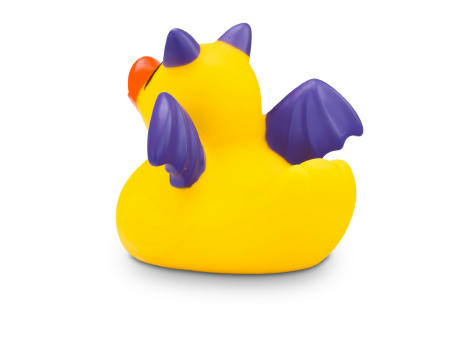 Werbeente Batduck Superheld gelb-lila Werbeartikel