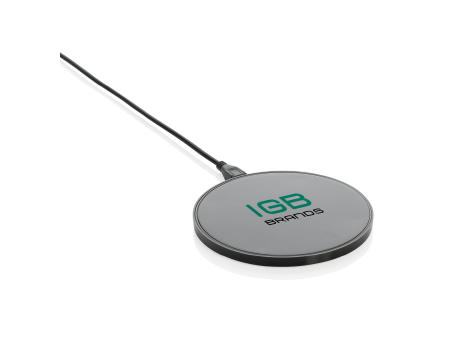 10W Wireless Charger aus RCS Standard recyceltem Kunststoff Werbeartikel