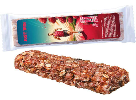 Müsliriegel Multikorn-Himbeere, 30g, Express Flowpack mit Etikett Werbeartikel