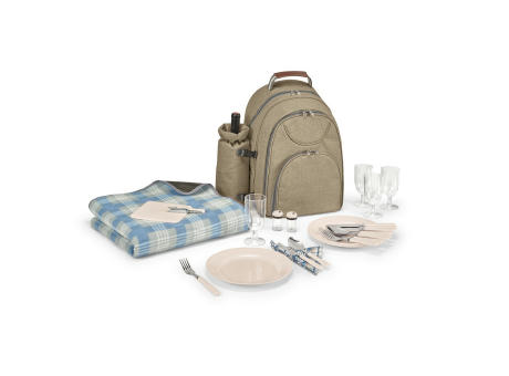 VILLA. Thermischer Picknick-Rucksack aus 600D, hochdichtem, recyceltem Polyester Werbeartikel