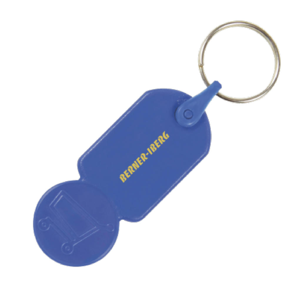 Product image Schlüsselanhänger mit ? 0,50 Einkaufswagen-Münze Werbeartikel
