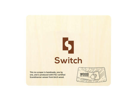 Wood Ice Scraper Eiskratzer Werbeartikel