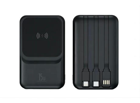 Product image Magnetic Powerbank PB-73 QI Wireless Charging 15W und 10000 mAh Akku Lila bedrucken