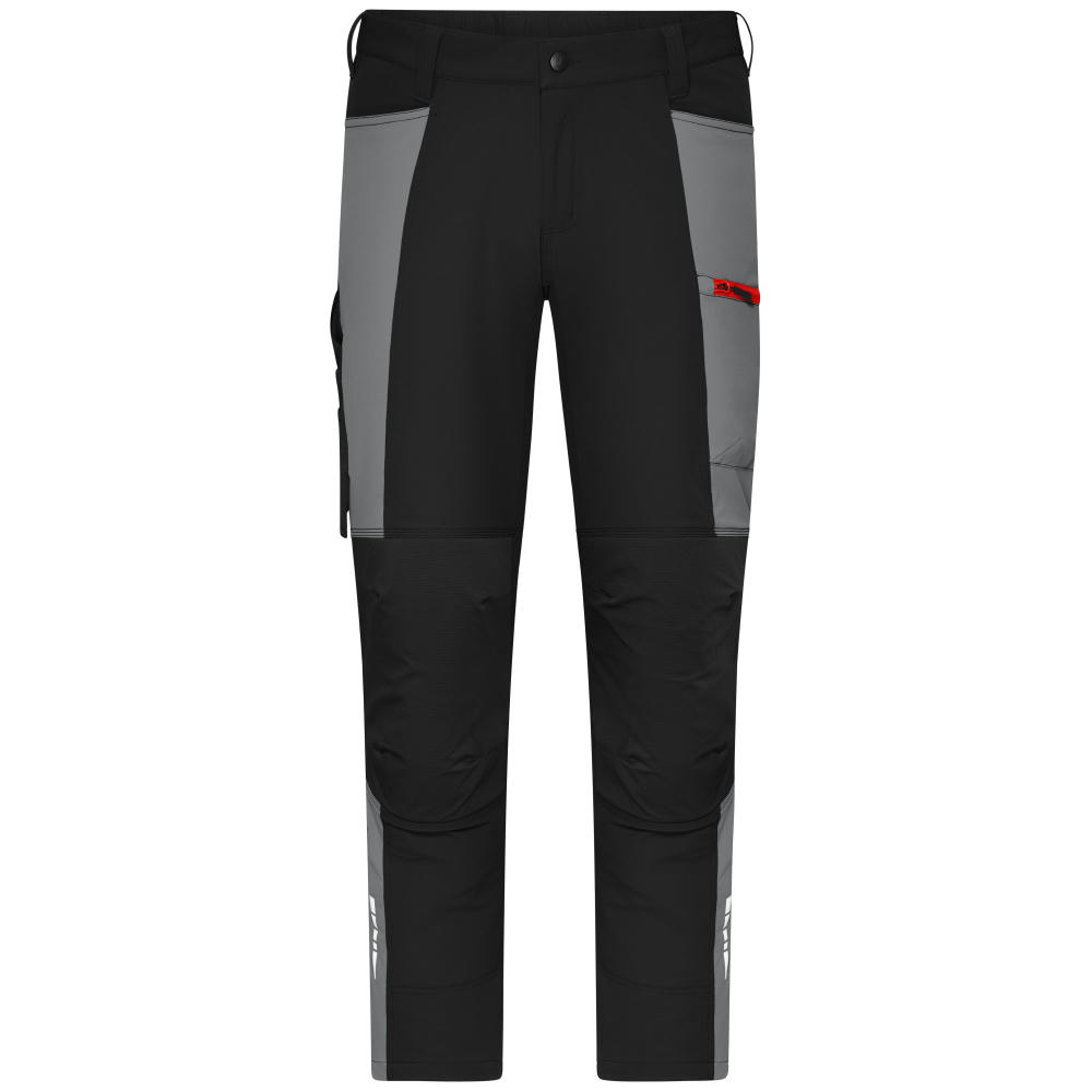 Workwear Pants (All-Season) 4-Way Stretch - Moderne Arbeitshose in schmaler Schnittführung mit farblich abgesetzten Details Werbeartikel