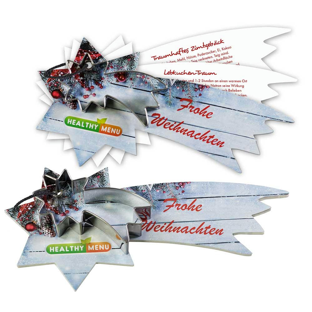 Product image Backförmchen mit Rezeptblock - Komet Werbeartikel