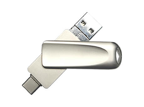 Product image USB-Stick 4in1 OTG 10 USB 3.0 Flash Disk 8 GB Silber bedrucken