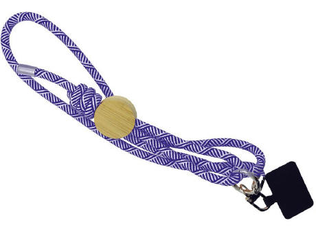 Smartphone-Lanyard 'Madrid', blau RPET Werbeartikel