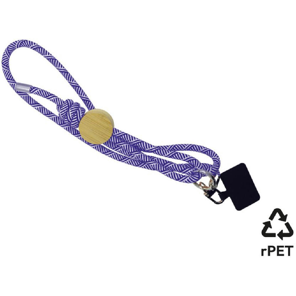 Product image Smartphone-Lanyard 'Madrid', blau RPET Werbeartikel