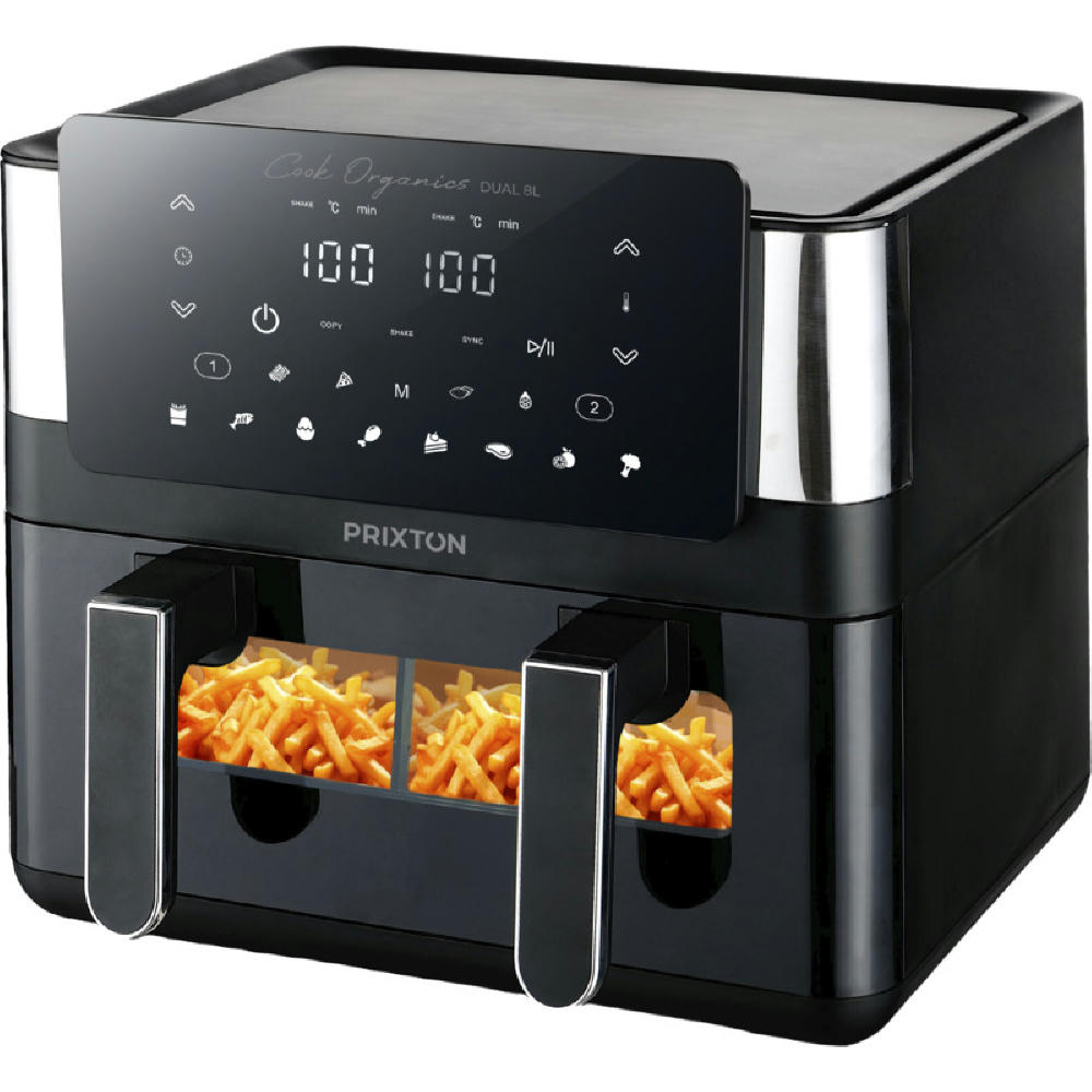 Prixton Cook Organics Doppel-Heißluftfritteuse 8L Werbeartikel