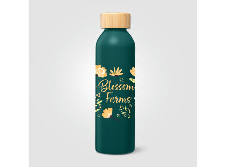 Product image Eden Trinkflasche mit Bambusverschluss aus recyceltem Edelstahl - 590 ml Werbeartikel
