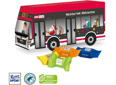 Product image 3D Präsent "Bus" mit Ritter SPORT Schokowürfel Werbeartikel