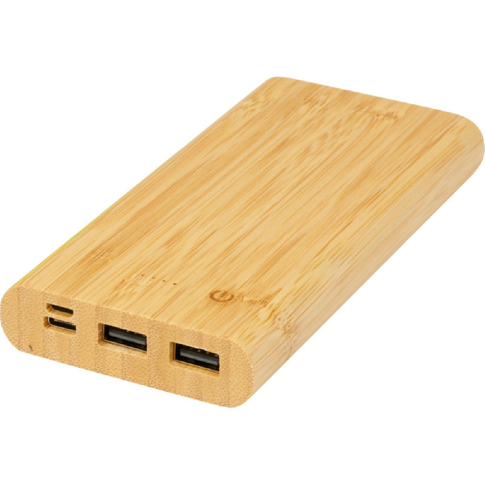 Product image Tulda 10.000 mAh Powerbank aus Bambus Werbeartikel