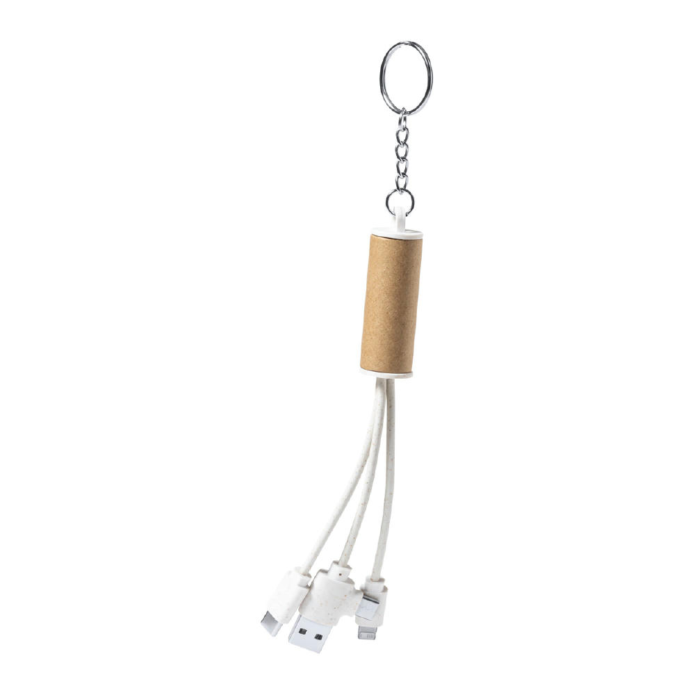 Product image Schlüsselanhänger mit USB-Ladekabel Paplen Werbeartikel