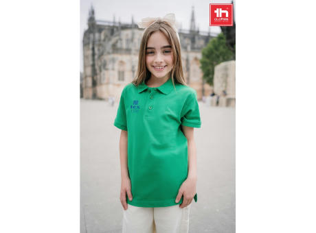 THC ADAM KIDS. Kurzärmeliges Baumwoll-Poloshirt für Kinder (unisex) bedrucken