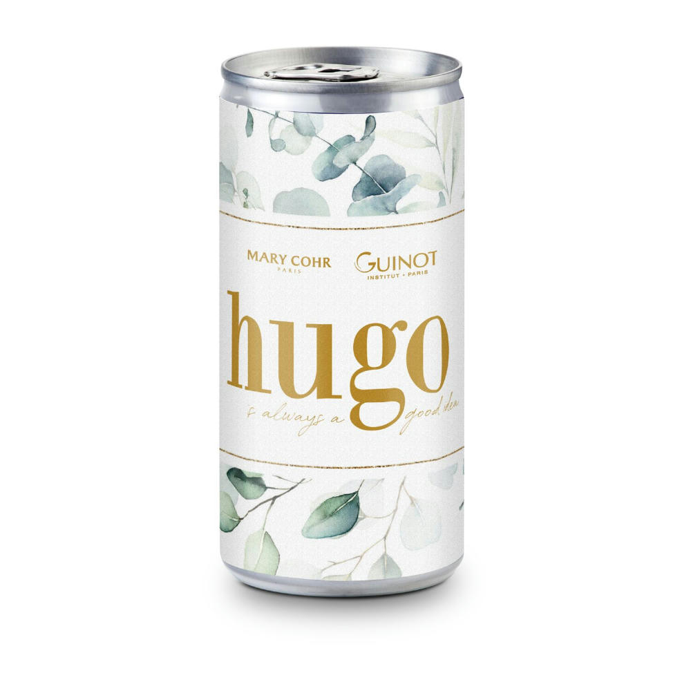 Hugo, alkoholischer Cocktail - Folien-Etikett, 200 ml Werbeartikel