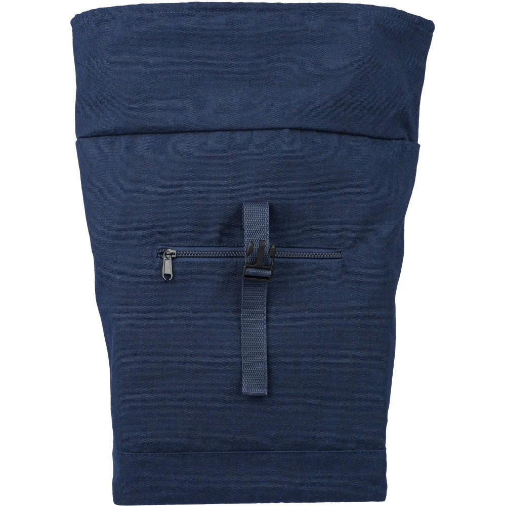 Rolltop-Rucksack Thaddeus aus recyceltem Poly-Baumwollgewebe (330 g/m2) Werbeartikel