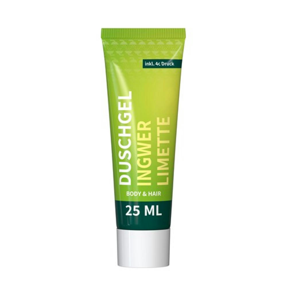 Product image 25 ml Tube - Duschgel Ingwer-Limette - FullbodyPrint Werbeartikel