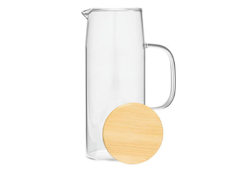 Glas-Karaffe BAMBOO PITCHER Werbeartikel