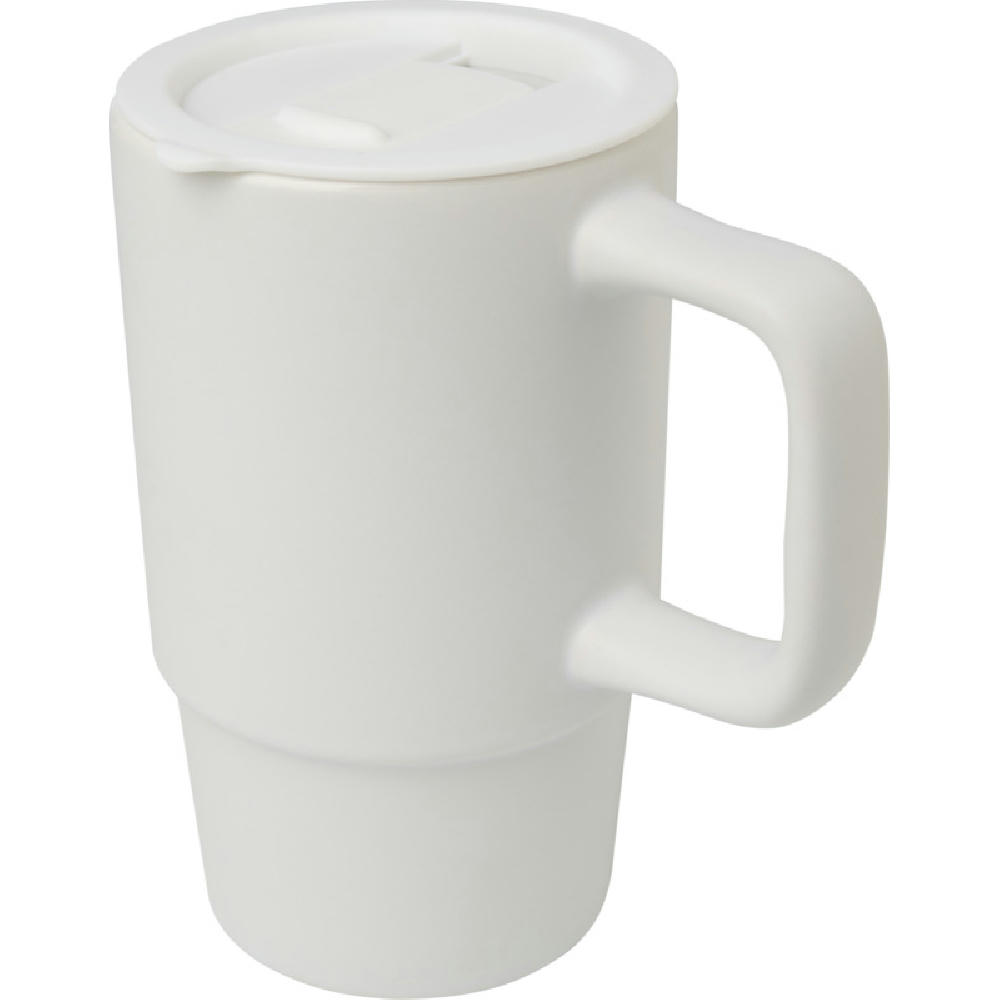 Product image Carter 450 ml Keramiktasse mit Kunststoffdeckel Werbeartikel