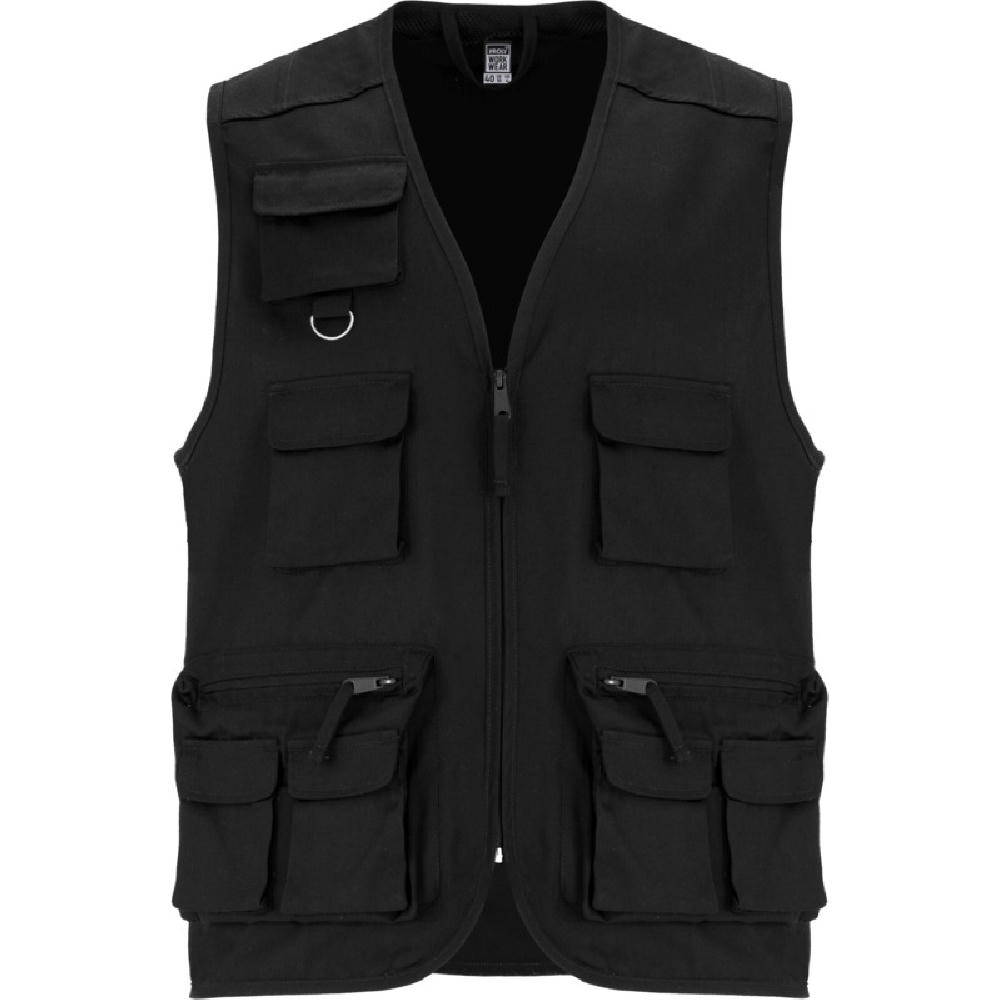 Venera Arbeitsweste mit V-Ausschnitt und mehreren Taschen, 200 g/m2  Werbeartikel