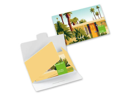 POLYCLEAN rPET Displaytuch 15x15 cm im Papieretui, All-Inclusive-Paket  Werbeartikel