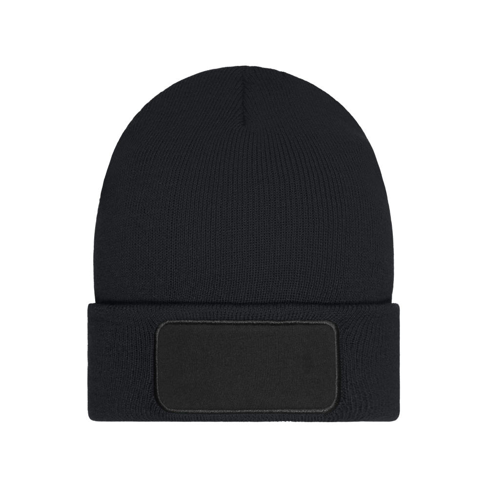 Product image Beanie with Patch (10cm x 5 cm) - Thinsulate - Wärmende Strickmütze mit Zwischenfutter aus Thinsulate™ mit Baumwoll-Patch Werbeartikel