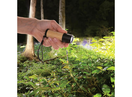 Bambus- und RCS-Recyclingplastiktaschenlampe Werbeartikel