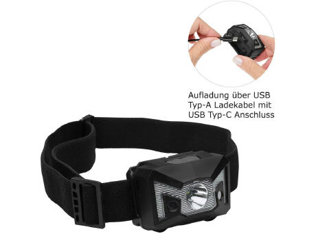 Product image Aufladbare LED Stirnleuchte mit Sensorfunktion "Sensor Head Light Charge 125 L" Werbeartikel
