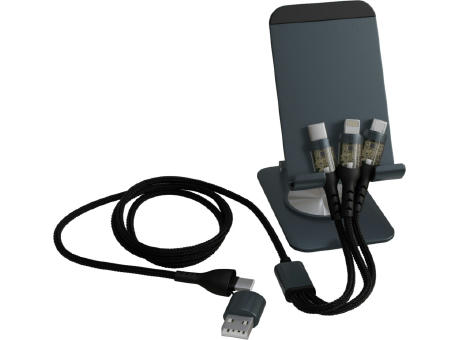 Product image SCX.design O32 faltbare Telefonladestation mit 3-in-1 Ladekabel Werbeartikel